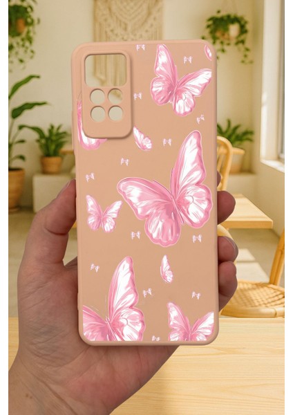 Redmi Note 11 Pro/note 12 Pro 4g Pembe Kelebek Desenli Silikon Darbe Emici Korumalı Rubber Kılıf fiyatları