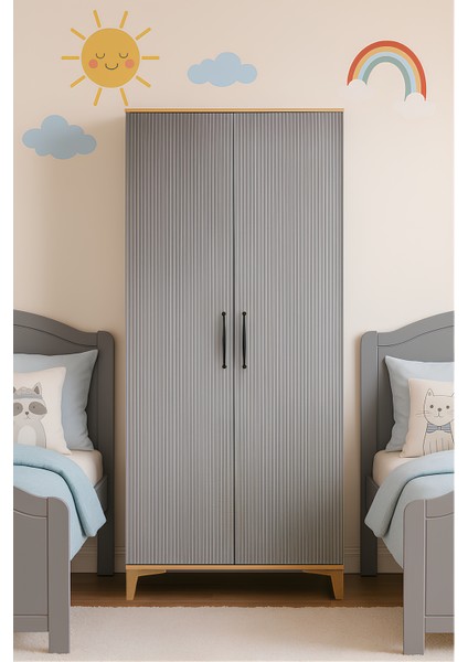 Ege 2 Kapaklı Mdf Dolap | Rehau Kaplama Kapaklar | Ağaç Ayaklar | Üstün Kalite-Uzun Ömürlü Kullanım