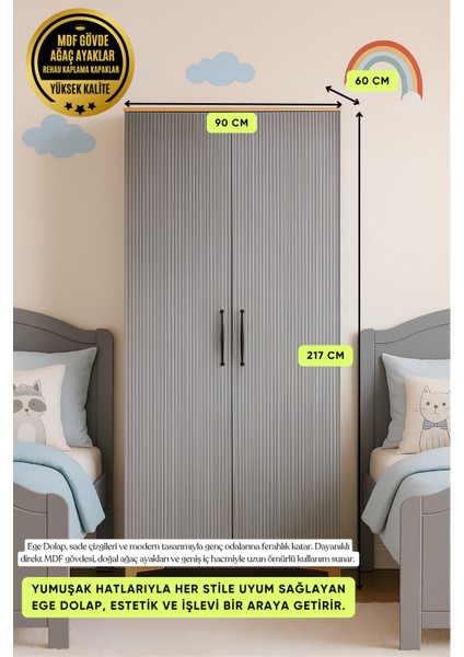 Ege 2 Kapaklı Mdf Dolap | Rehau Kaplama Kapaklar | Ağaç Ayaklar | Üstün Kalite-Uzun Ömürlü Kullanım fiyatları