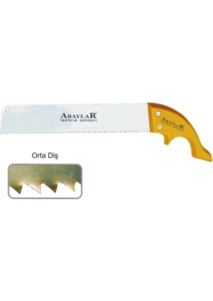 Lar Orta Diş El Testere 12 No - Ahşap Sap