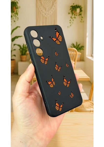 Samsung Galaxy S24FE -Kelebek Desenli Silikon Darbe Emici Klasik Korumalı Rubber Kılıf modelleri