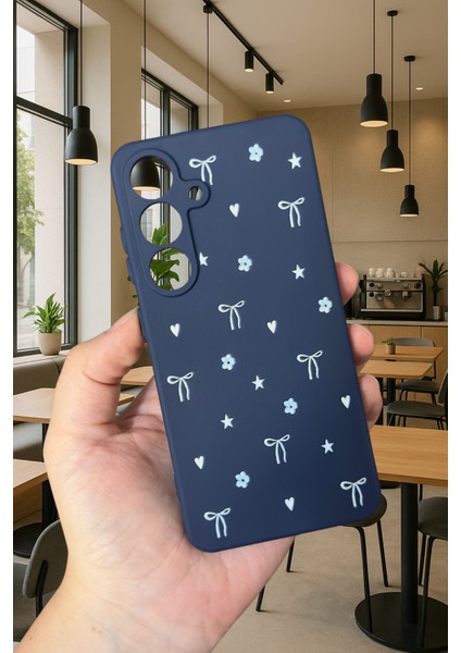 Samsung Galaxy S25- Mini Fiyonk Desenli Silikon Darbe Emici Klasik Korumalı Rubber Kılıf