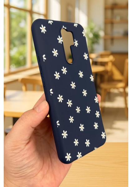 Xiaomi Redmi 9 Uyumlu Mini Papatya Desenli Silikon Darbe Emici Klasik Korumalı Rubber Kılıf modelleri