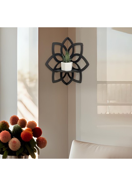 Çiçek Şekli Köşe Rafı Boho Rafları Dekoratif Köşe Rafı (Yurt Dışından) modelleri