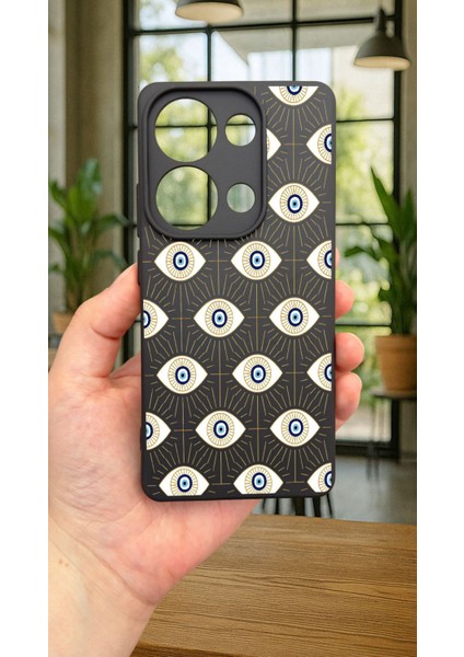 Xiaomi Redmi Note 13 Pro 4g Evıl Eye Desenli Silikon Darbe Emici Klasik Korumalı Rubber Kılıf fırsatları
