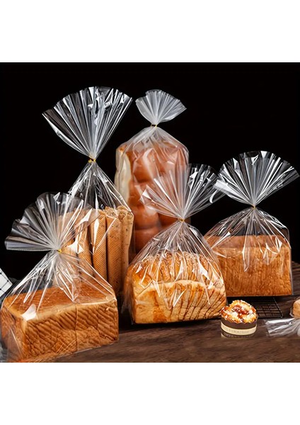 50 Adet 22X35 cm Bantsız Şeffaf Opp Jelatin Poşet, Kurabiye Şeker Poşeti fırsatları