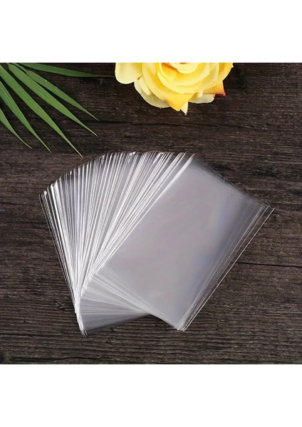 50 Adet 22X35 cm Bantsız Şeffaf Opp Jelatin Poşet, Kurabiye Şeker Poşeti