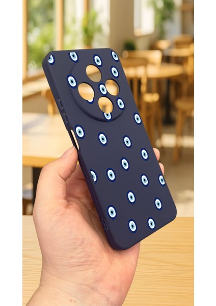 Redmi 14C -Nazar Boncuk Desenli Silikon Darbe Emici Klasik Korumalı Rubber Kılıf modelleri