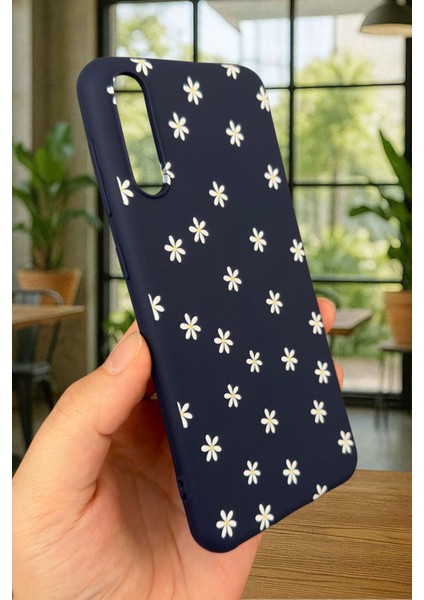 Samsung Galaxy A50 Uyumlu Mini Papatya Desenli Silikon Darbe Emici Klasik Korumalı Rubber Kılıf modelleri