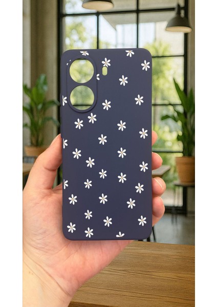 Xiaomi Poco X7 Pro Mini Papatya Desenli Silikon Darbe Emici Klasik Korumalı Rubber Kılıf