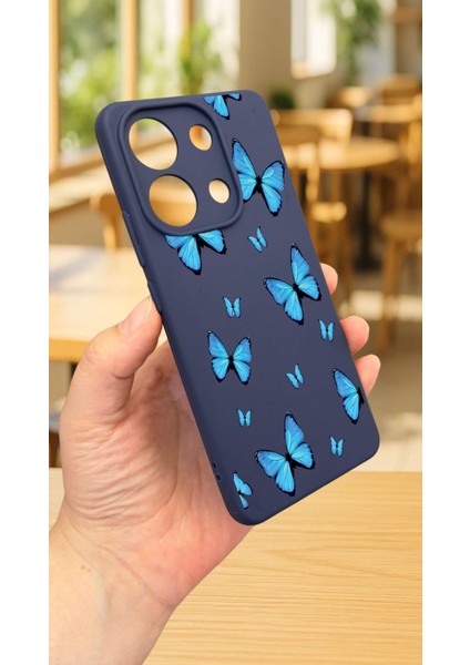 Xiaomi Redmi Note 13 Pro 4g Mavi Kelebek Desenli Silikon Darbe Emici Klasik Korumalı Rubber Kılıf indirimleri