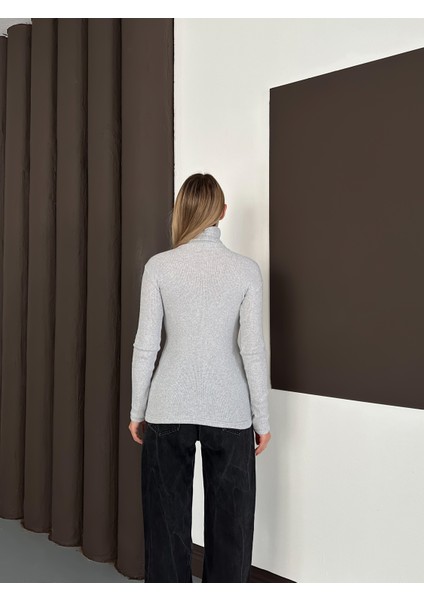 Unisex Pamuklu Balıkçı Yaka Boğazlı Kazak 6'lı Set - Siyah Beyaz Bej Saks Gri Pembe