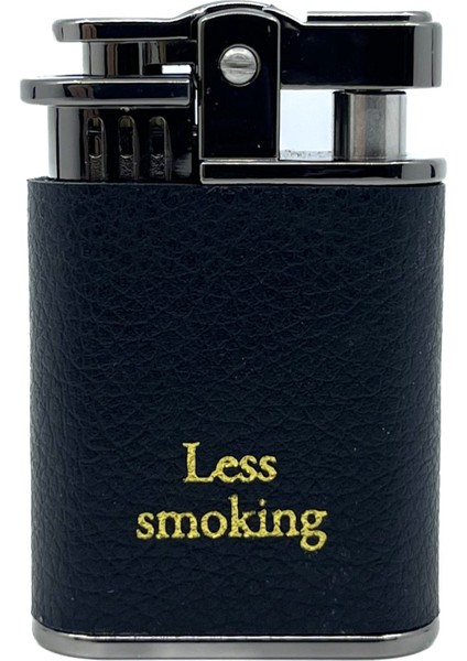 Less Smoking Deri Kaplama Benzinli Çakmak - Siyah
