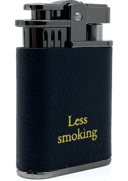 Less Smoking Deri Kaplama Benzinli Çakmak - Siyah fiyatları