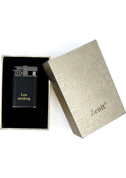 Less Smoking Deri Kaplama Benzinli Çakmak - Siyah indirimleri
