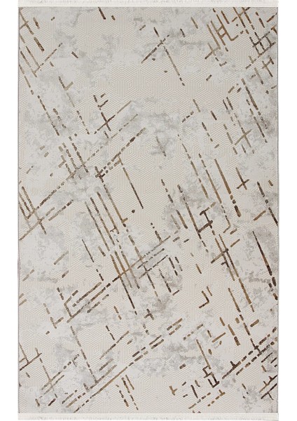 Rene Modern Krem Akrilik Makine Halısı