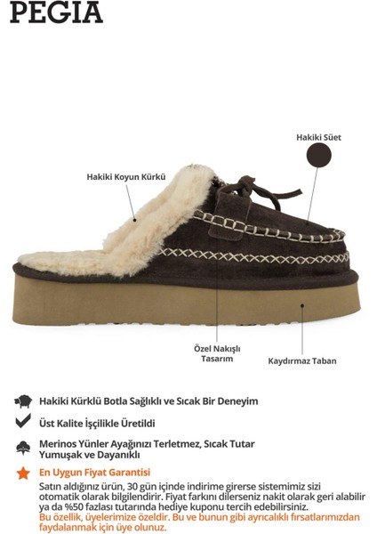 Kadın Hakiki Kürk Terlik 191161 fiyatları