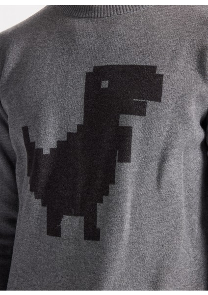 Gmg Fırenze Bisiklet Yaka Regular Fit Gri Erkek Kazak GU25MFW04014 fırsatları