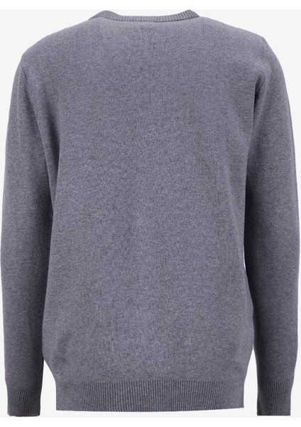 Gmg Fırenze Bisiklet Yaka Regular Fit Gri Erkek Kazak GU25MFW04014