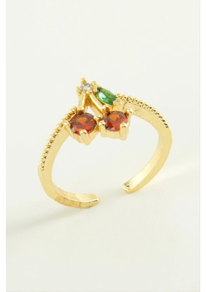 Kiraz Zirkon Taşlı Yüzük