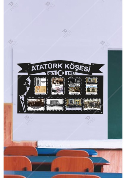 Atatürk Köşesi Büyük Boy Ahşap Fotoğraflar Dahildir 120 x 73 fiyatları
