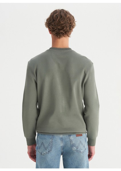 Bisiklet Yaka Haki Erkek Sweatshırt W2520255801 Haki Sweatshirt indirimleri