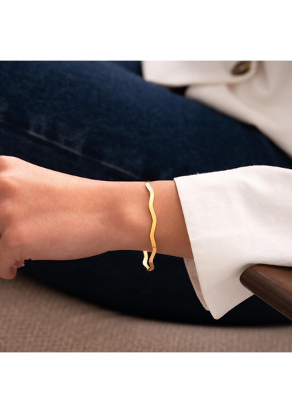 30 Gram Zigzag 22 Ayar Altın Kibrit Çöpü Bilezik