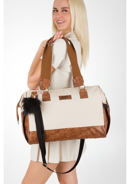 Bondit Hafif Kumaş Alaçatı Modeli Anne Bebek Çantası Bebek Bakım Çantası indirimleri