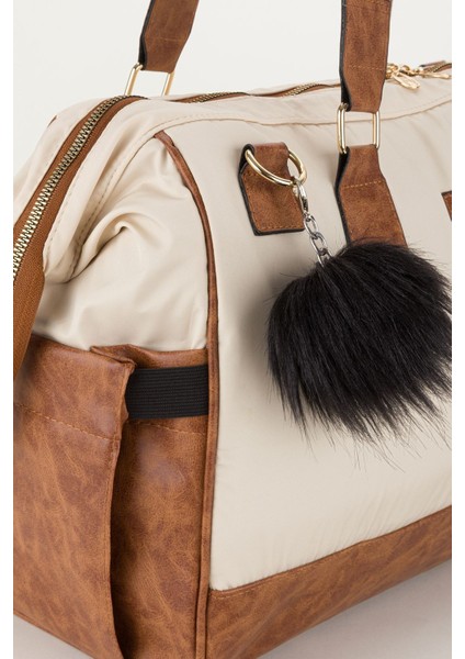 Bondit Hafif Kumaş Alaçatı Modeli Anne Bebek Çantası Bebek Bakım Çantası