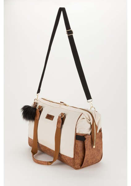 Bondit Hafif Kumaş Alaçatı Modeli Anne Bebek Çantası Bebek Bakım Çantası