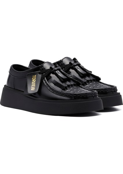 Deri Siyah Kadın Loafer Torview W fırsatları