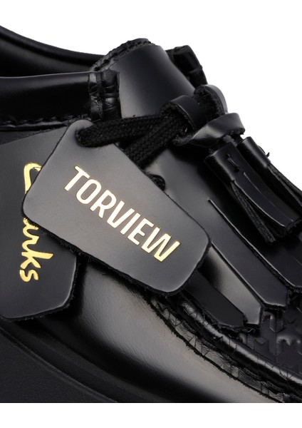 Deri Siyah Kadın Loafer Torview W