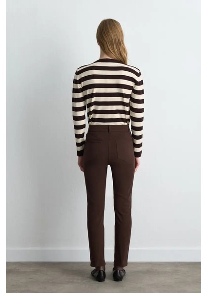 5 Cep Kanvas Pantolon - Kahverengi fırsatları