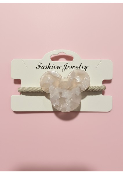 Mickey Lastik Saç Tokası Pembe