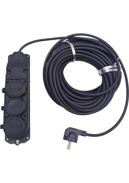 3LÜ 20 MT UZATMA KABLOSU ÇANTALI KAUÇUK PRİZ 3X1.5 CCA KABLO (5264)