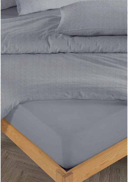 Line %100 Pamuk Ranforce Akay Lacivert Ipliği Boyalı Nevresim Takımı Tek Kişilik - 160X220 cm modelleri