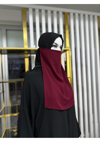 Iç Peçe Dikdörtgen ,hijab.nikap Bordo Renk fiyatları