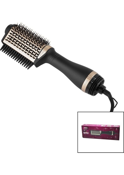 SAÇ KURUTMA - ŞEKİL MAKİNESİ 3 KADEME ISI AYARI 360 DERECE DÖNEN KABLO SERAMİK KAPLAMA FIRÇA 1200W