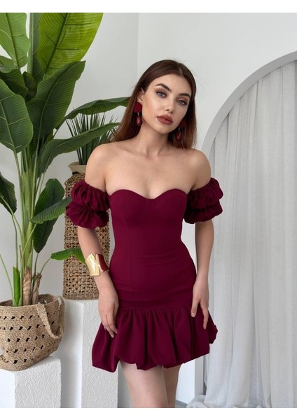 Peyda Straplez Elbise