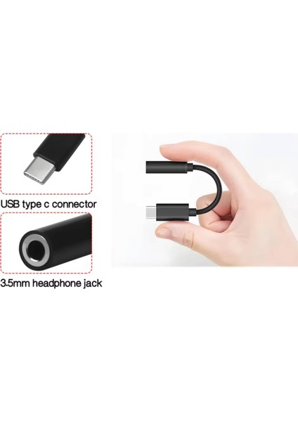 Type-C To 3.5mm Kulaklık Çevirici Dönüştürücü Type-C Kulaklık Adaptörü Dönüştürücü Tüm Modeller Için modelleri