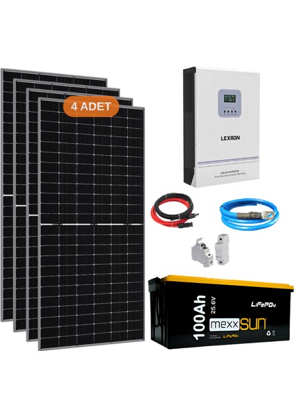 4.2 Kw Lityum Akülü Hazır Solar Enerji Paketi