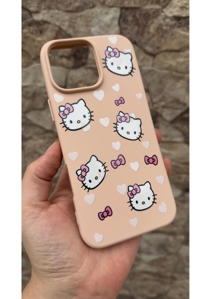 iPhone 16 Pro Max Uyumlu Hello Kity Silikon Darbe Emici Klasik Korumalı Rubber Kılıf modelleri