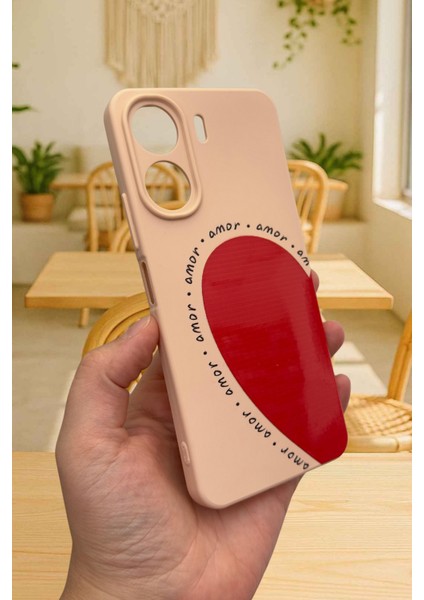 Redmi 13C- Amor Kalp Lansman Kamera Korumalı Yumuşak Silikon Rubber Kılıf modelleri