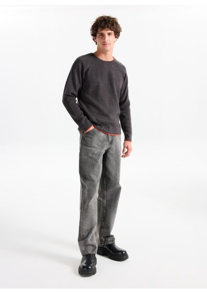 Gmg Fırenze Bisiklet Yaka Slim Fit Antrasit Erkek Kazak GU25MFW04029 fiyatları