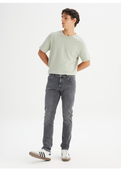 Normal Bel Slim Fit Antrasit Erkek Denim Pantolon L7199020905 Antrasit Denim Pantolon