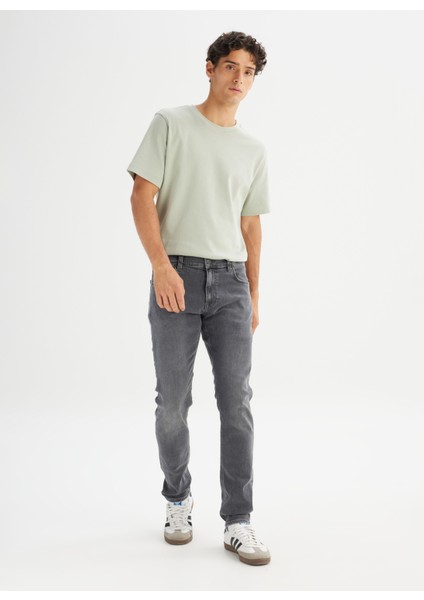 Normal Bel Slim Fit Antrasit Erkek Denim Pantolon L7199020905 Antrasit Denim Pantolon modelleri
