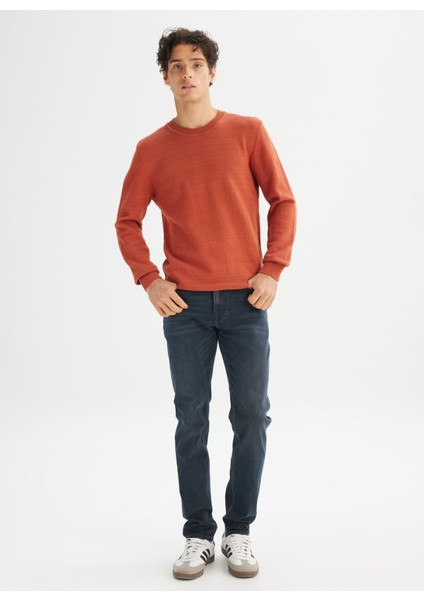 Normal Bel Slim Fit Koyu Lacivert Erkek Denim Pantolon ML701012397 Lacivert Denim Pant