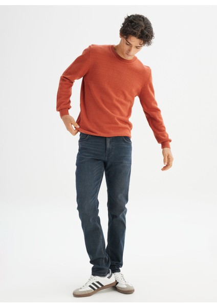 Normal Bel Slim Fit Koyu Lacivert Erkek Denim Pantolon ML701012397 Lacivert Denim Pant modelleri