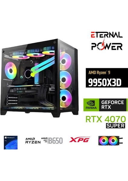 Ryzen 9 9950X3D 32GB Ddr5 1tb M.2 Rtx 4070 Super B650 750W 240M