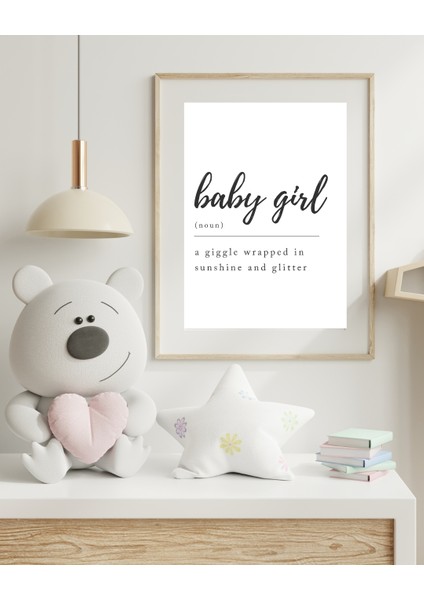 Baby Girl Dijital Baskı Çocuk Posteri (Çerçevesiz)